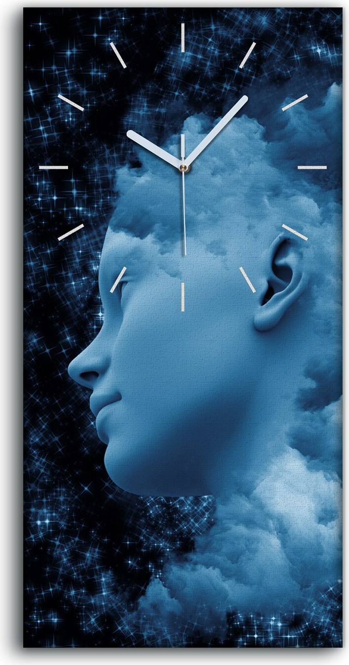 coloray Wohnzimmer-Bild Leinwand Uhr Geräuschlos 30x60 Wohnkultur Traumkulisse - weiße Hände zcv-70166774-30x60-b