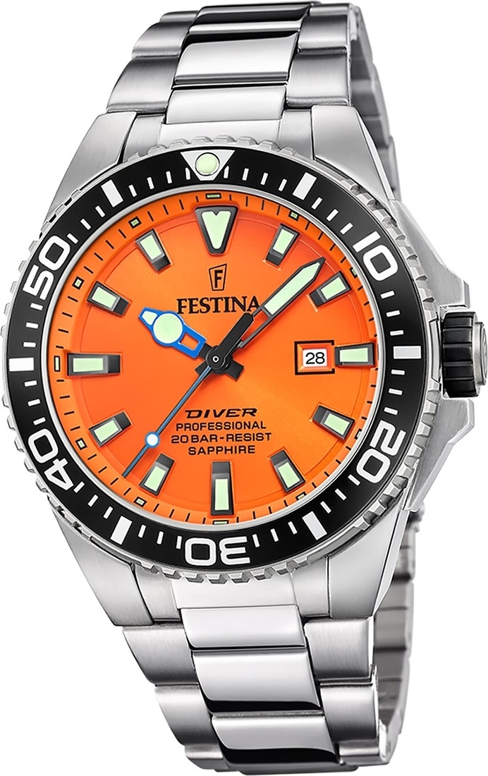 Festina pánske hodinky z ušľachtilej ocele strieborné Festina The Originals náramkové hodinky D2UF20663/4