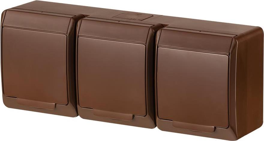 Elektro-Plast Elektroplast Socket Hermes 3Pl Brown Ip44 0326-06 0323-06