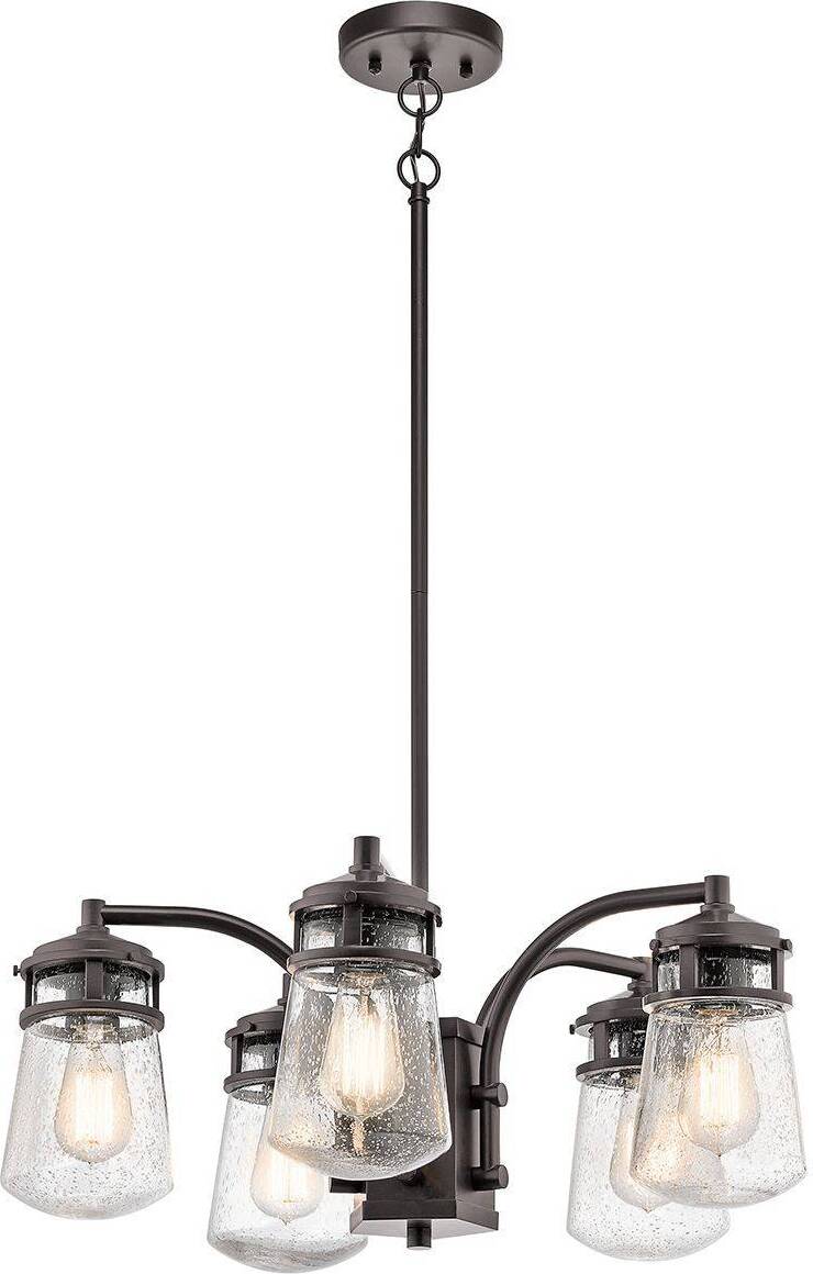 Elstead Lighting Elstead Lyndon Außen-Kronleuchter E27 5-fach Architektonische Bronze IP44 KL-LYNDON-5P-AZ