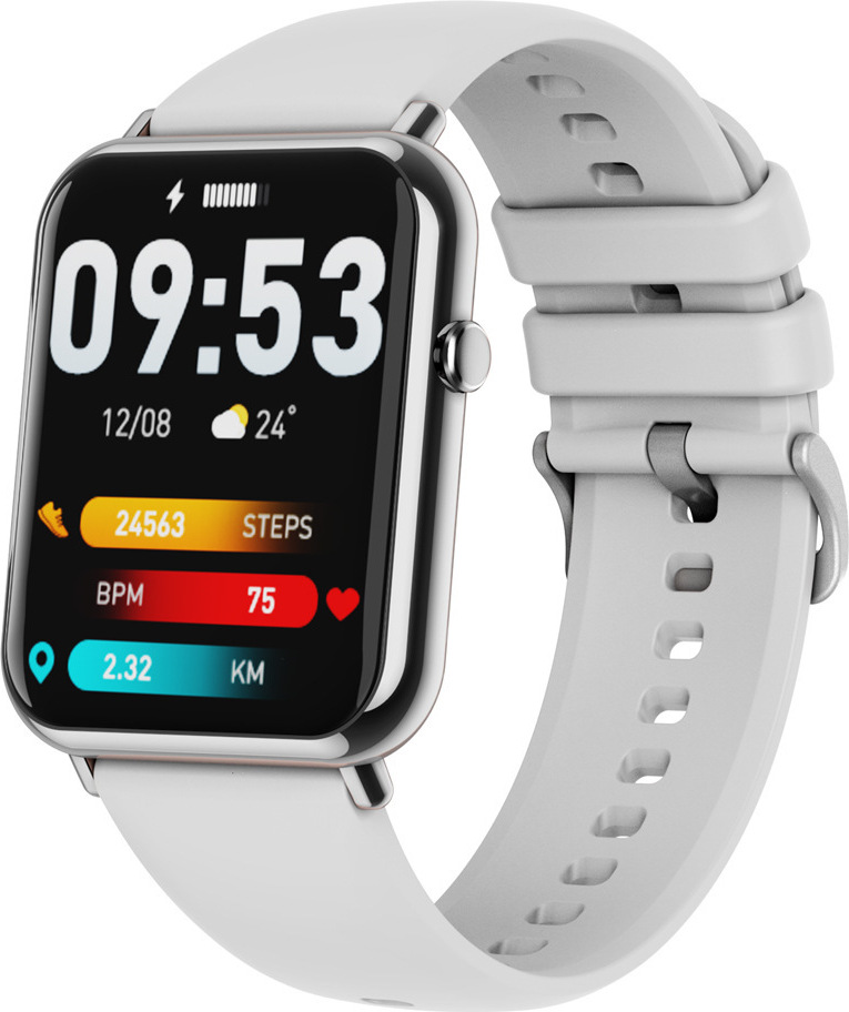 Smartwatch, smartwatch pre ženy mužov, 1,69" HD fitness tracker hodinky pre Android IOS, IP67 vodotesný monitor srdcového tepu krokomer sledovanie aktivity, ženy, muži, šedá