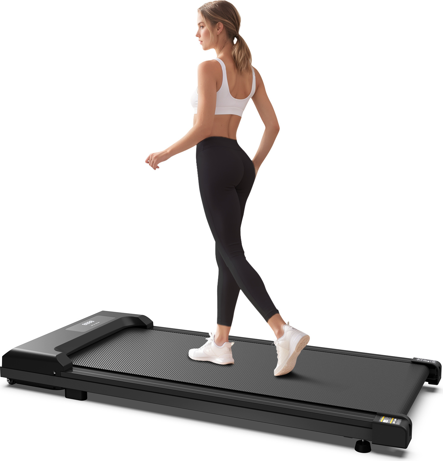 Fitness-Laufband 1-6 km/h Gehband Q29-2 Klappbares Elektrisches Lauftraining Schwarz Laufmaschine 12 Programme Laufbaender Fembedienung LED-Anzeige