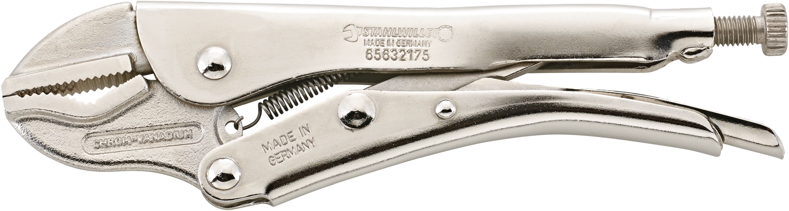 Stahlwille Universal-Gripzange L.250mm Kopf glanzvernickelt Griffe glanzvernickelt 65632250