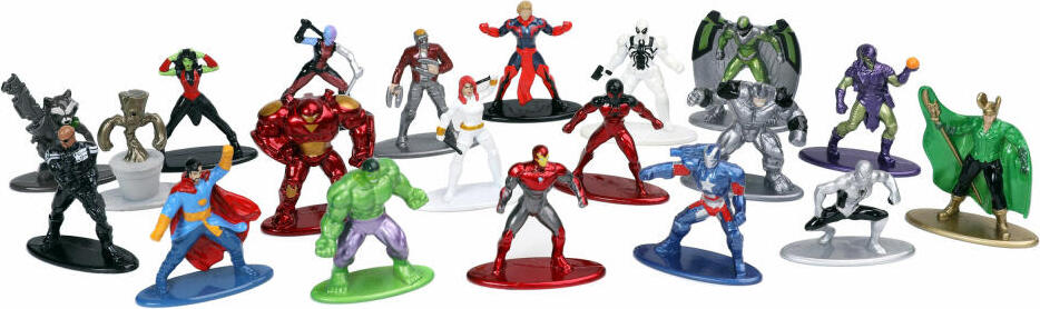 Simba Toys Jada Marvel 20-Pack Nanofigs Wave 5, 20-tlg., Spielfiguren, Actionfiguren, Spiel Figuren, Action Figur, 253225017