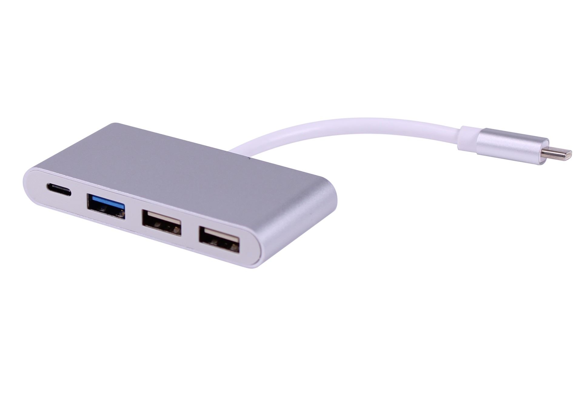 KOMA Rozbočovač USB-C 4v1, multiportový, 2x USB-A 2.0, 1x USB-A 3.0, 1x USB-C