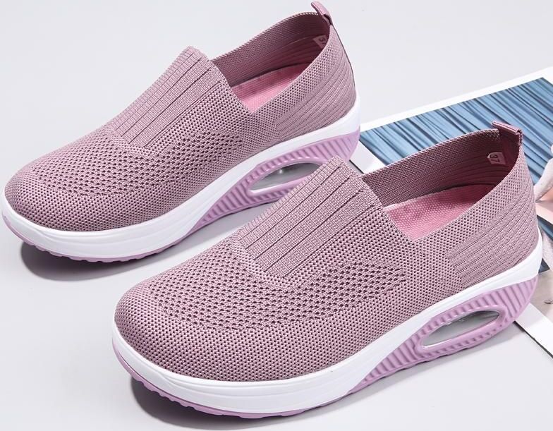 TUINANLE Laides Atmungsaktive Loafers Lässiger Sport-Sneaker, 35, Rosa