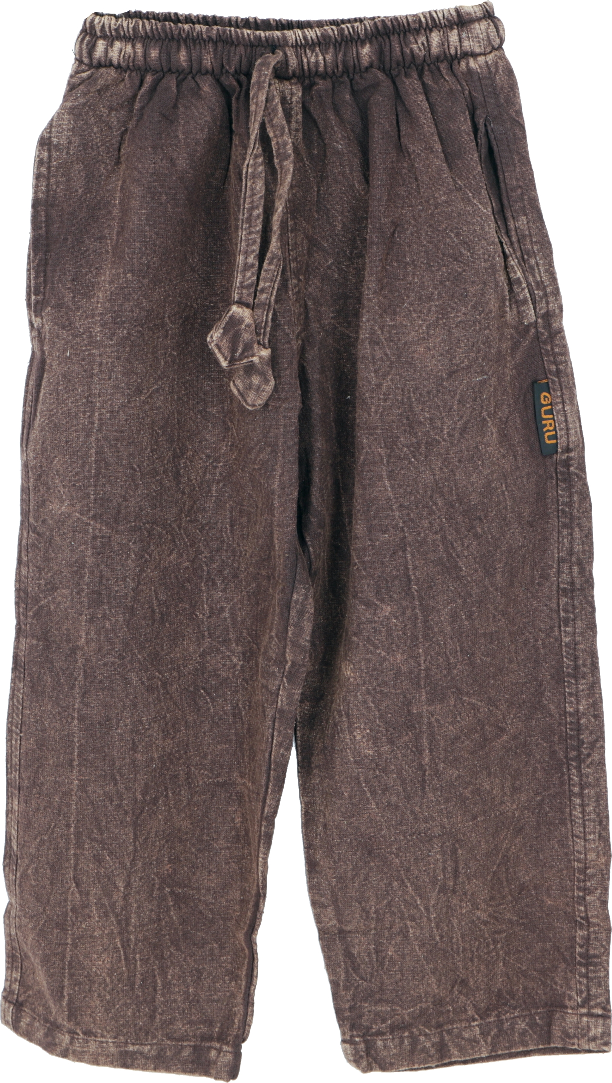 Guru-Shop Boho Kinderhose, Stonewash Kinderhose Loose fit - Braun, Kinder/Baby, Baumwolle, Größe: 122/128 32754_3