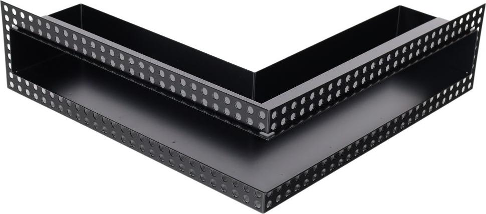 Subtiel Luftleiste Open Air DOT Ecke 40 cm schwarz