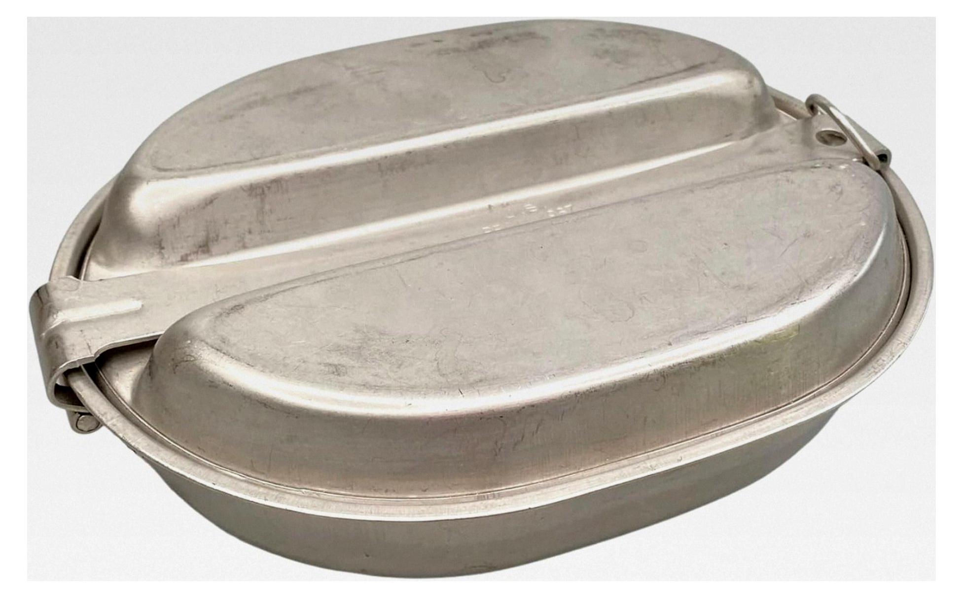 Markenlos BTC Trading Co Pty Ltd Est. 1974 Vietnamkrieg-Mess-Kit - Original US GI M1942 Chaos Pfanne - Edelstahl - Silber - Standard - 1967