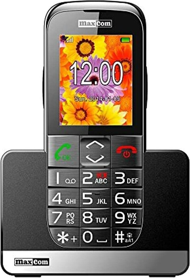 Maxcom MM720 Seniorenhandy Schwarz, Notruf-Taste, großes Display, DE-Menüs