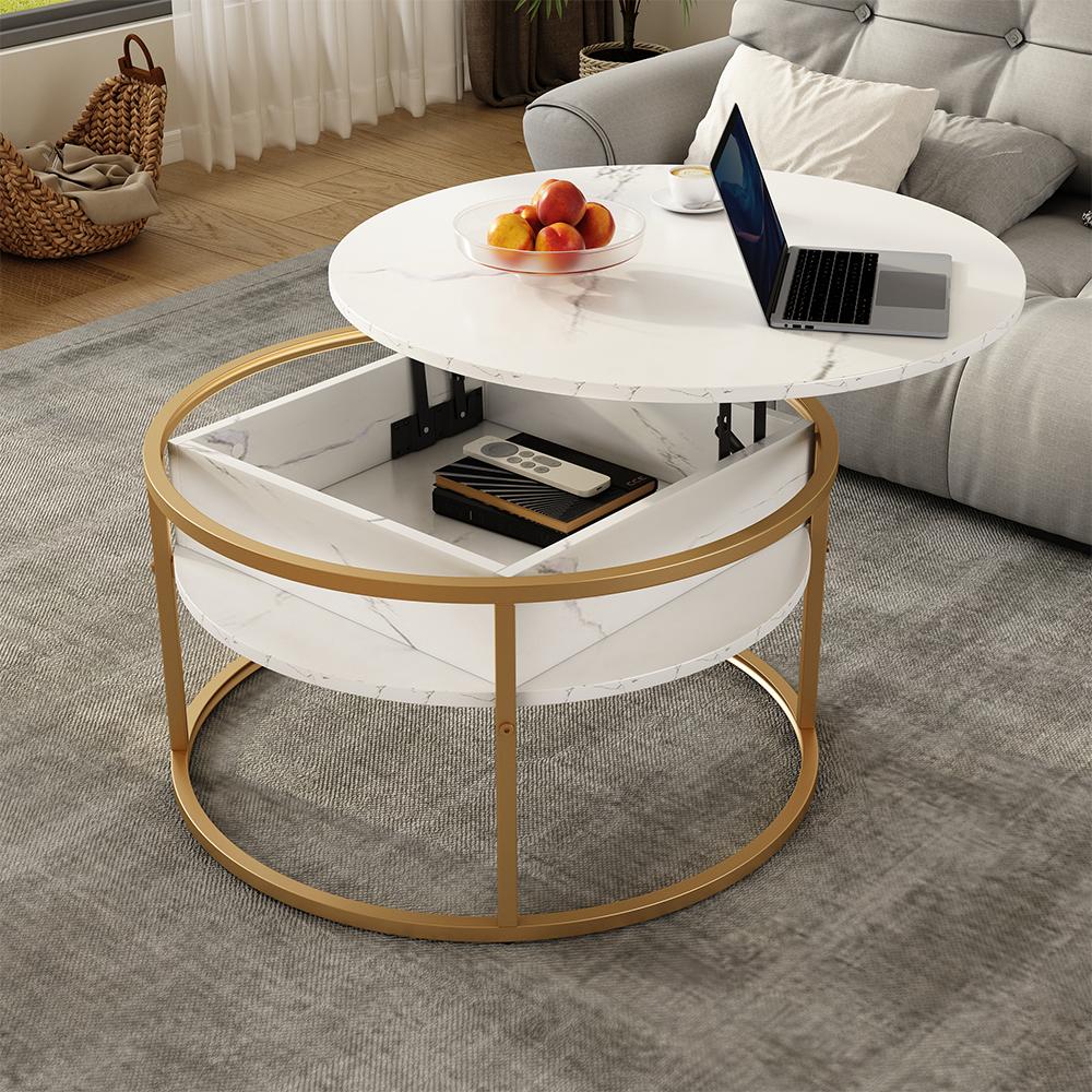 Tavolino in legno VCM semplice Dimensioni ca. A. 52 x L. 115 x T. 58 cm Tavolo soggiorno - Kobila regolabile in altezza allungabile (rovere miele