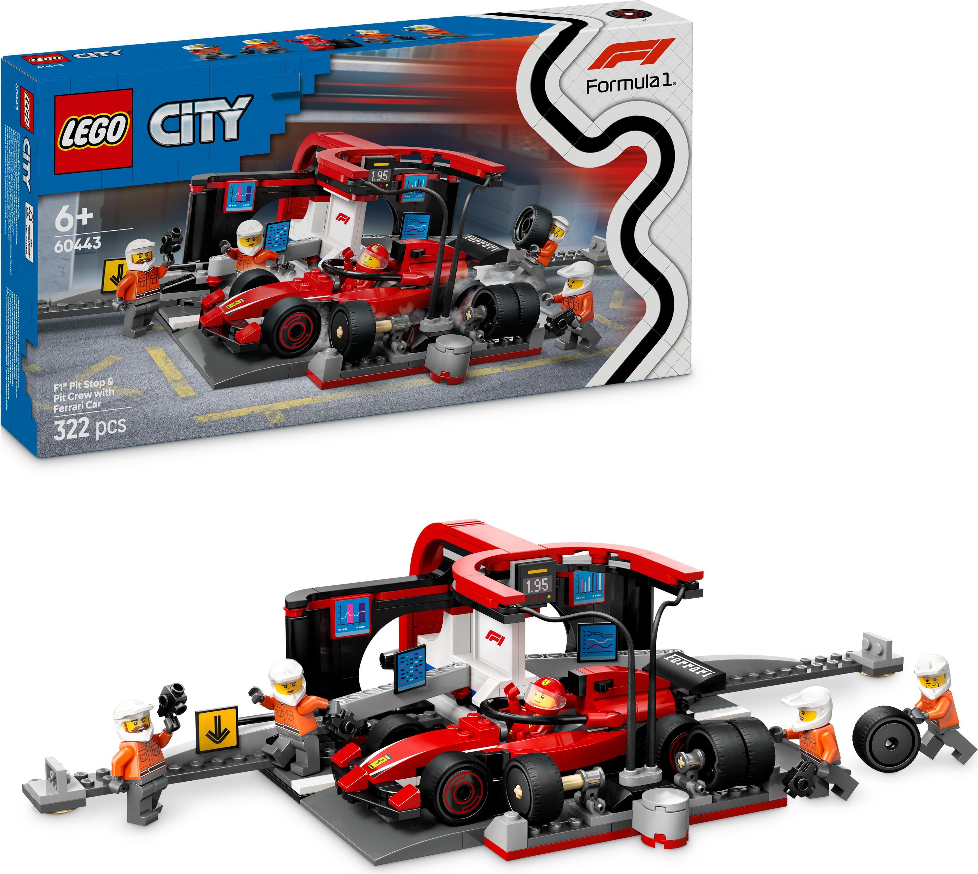 LEGO LEGO® City 60443 Zastávka v boxoch F1 s posádkou a Ferrari Speedster 60443