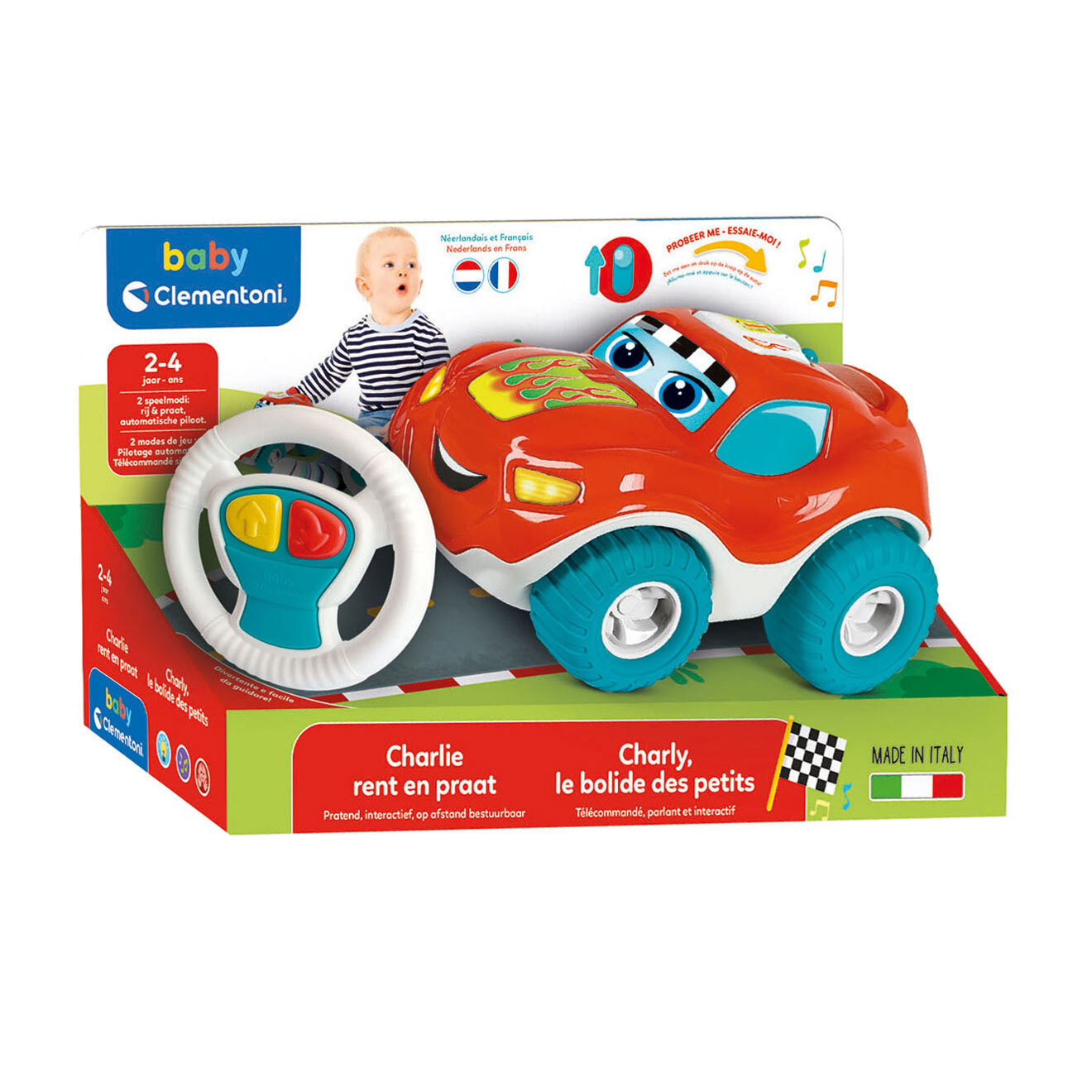 Clementoni RC Auto Baby Charlie - Ferngesteuertes Spielzeugauto 12-36M 2320905