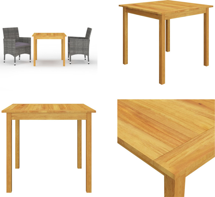 vidaXL 3-dielny záhradný jedálenský set sivý - Záhradný jedálenský set - Záhradné jedálenské sety - Záhradný nábytok - Záhradný set nábytku