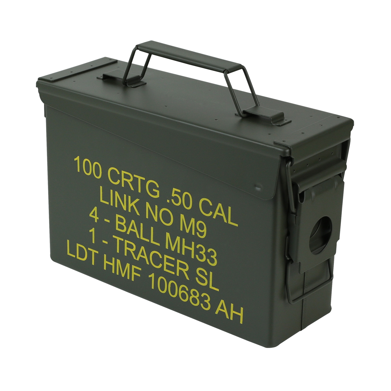 HMF Metallbox, US Ammo Box mit Schwerlastverriegelung 27,5 x 17,5 x 9,5 cm grün 70010