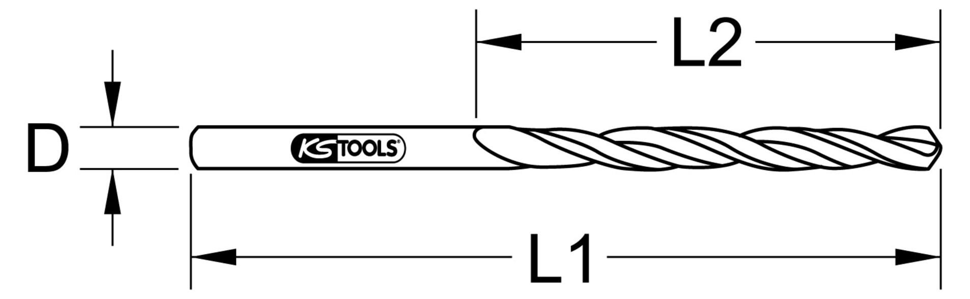 KS TOOLS 962.9607 Metallspiralbohrer