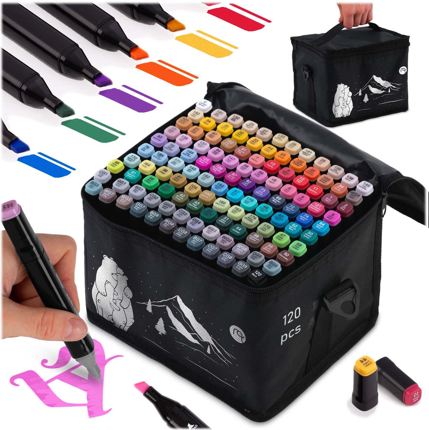 Alkoholmarker mit Beutel 120 Stück Nukido NK-913 AJ791301