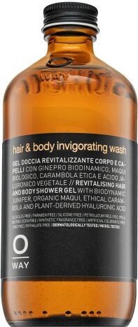 OWAY Hair & Body Invigorating Wash šampón a sprchový gél 2v1 pre revitalizáciu vlasov 240 ml