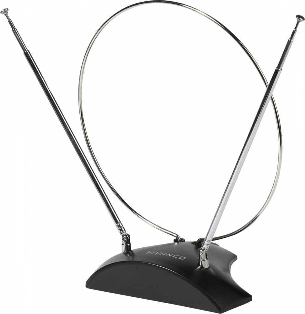 ViVanco™TVA 3020, Vnútorný, Čierna, 1,2 m, DVB-T, DVB-T2, DAB, DAB+, FM, 5000 m