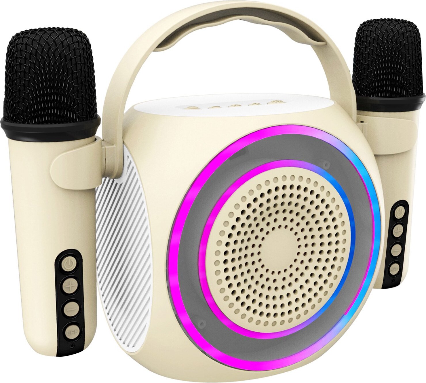 Partymic2 Bezdrôtový reproduktor RGB + 2 bezdrôtový. mikrofóny