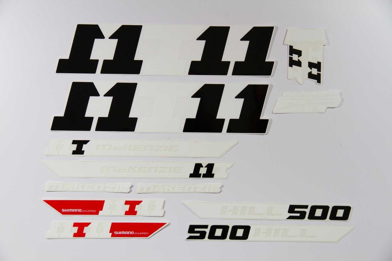 MIFA Fahrrad DEKOR Satz Aufkleber Rahmen frame Decal Sticker MC KENZIE schwarz weiss