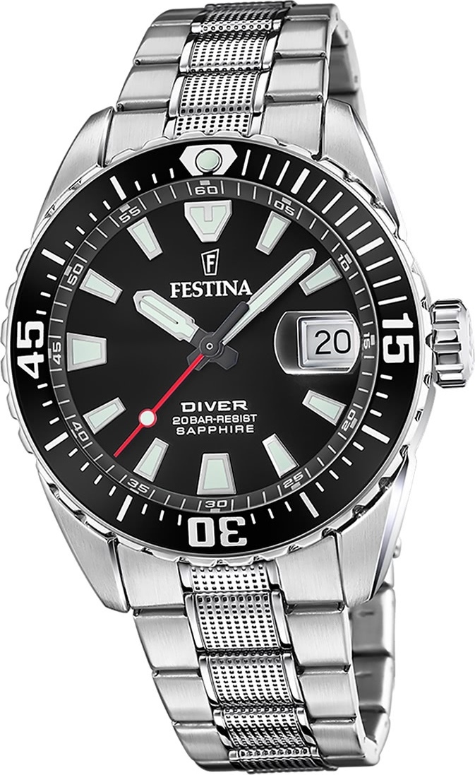 Festina pánske hodinky z ušľachtilej ocele strieborné Festina The Originals náramkové hodinky D2UF20669/3