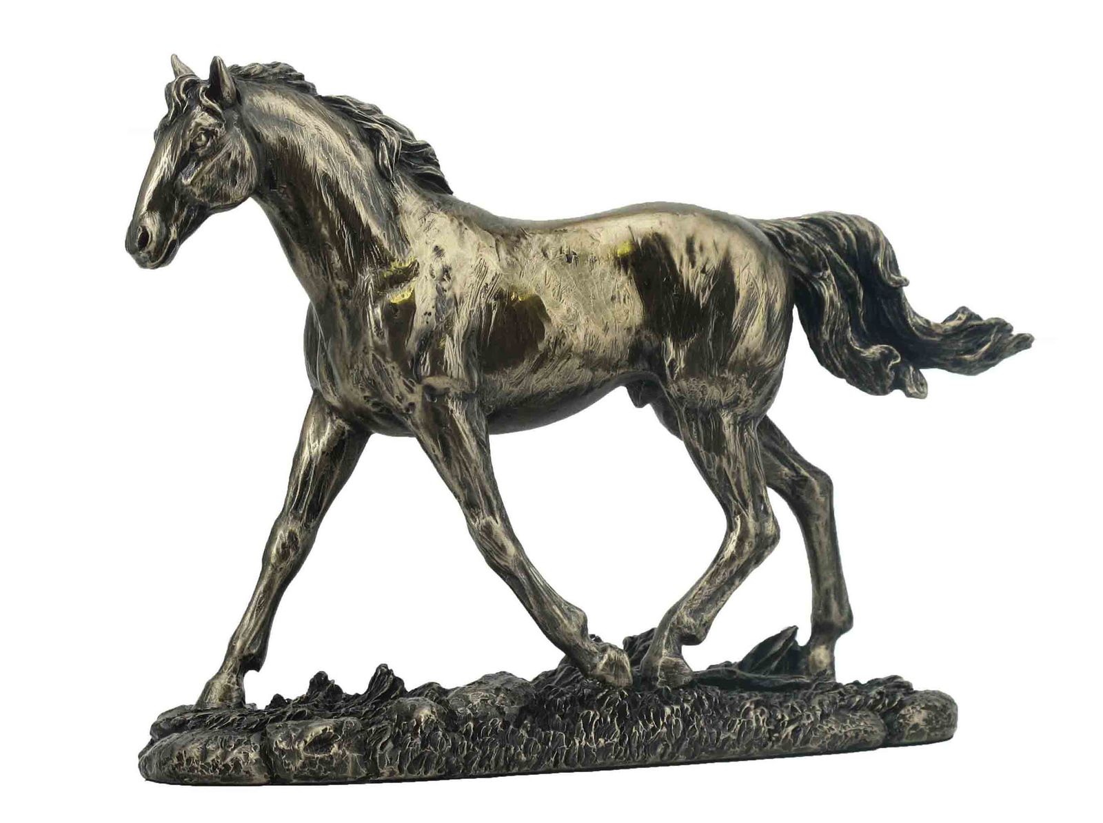 Pferd Figur auf Wiese in Bronzeoptik von Veronese