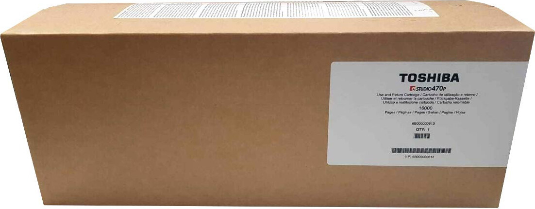 Toshiba 6B000000613 T-470P-R sada čierneho tonera s návratovým programom, 16 000 strán pre E-Studio 470 P