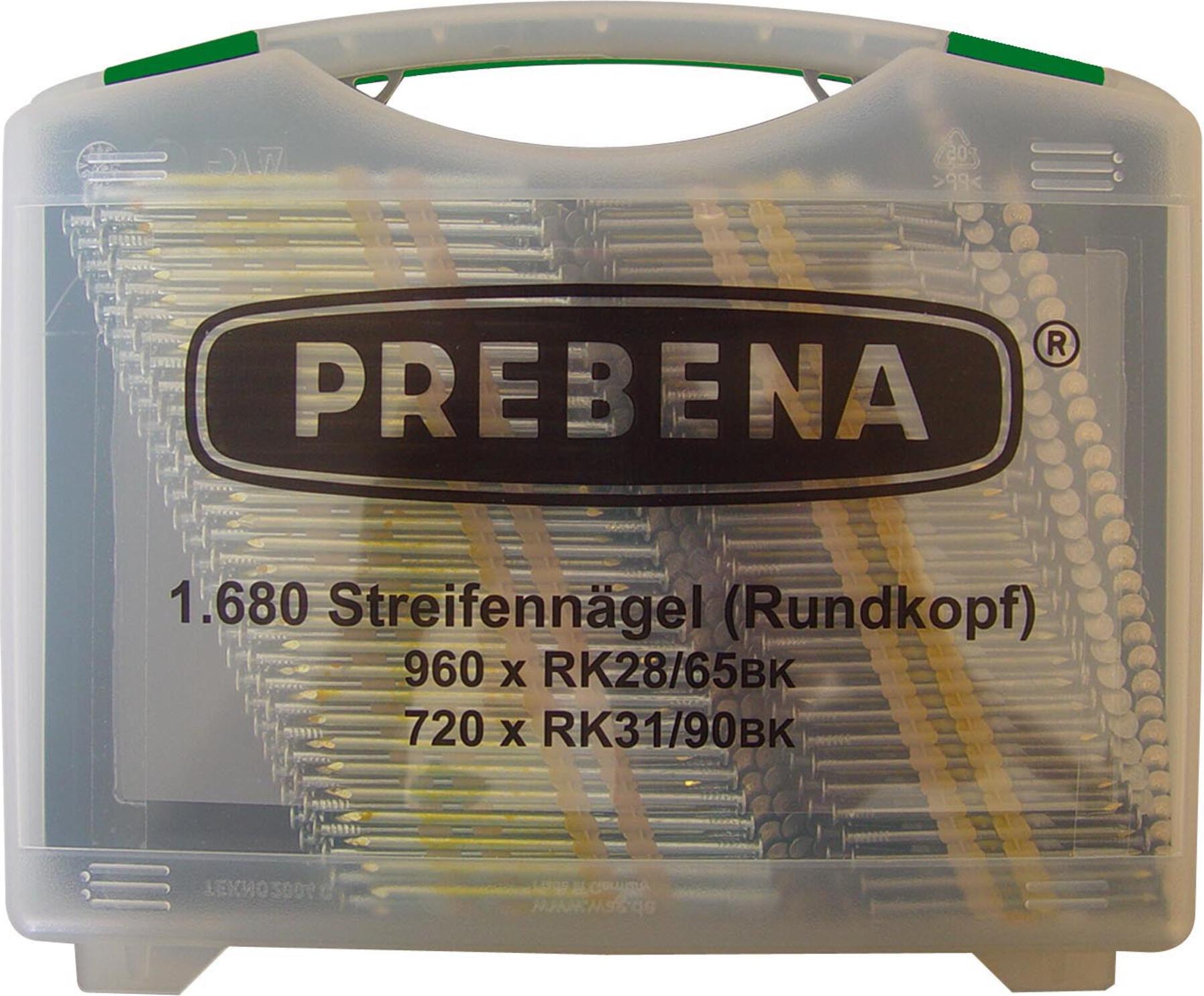 PREBENA RK Box Rundkopfstreifennägel Streifennägel 1680 Stück Nägel PR RK Box