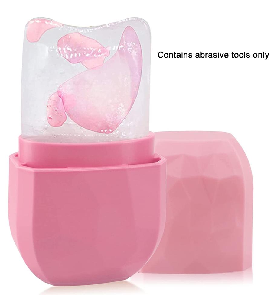 JedBesetzt Eisroller für Gesicht und Augen, Gua Sha Gesichtsmassage, Gesichts-Eisroller, Silikon-Eisform für Gesichts-Eisroller, Rosa K-MM-26420-74