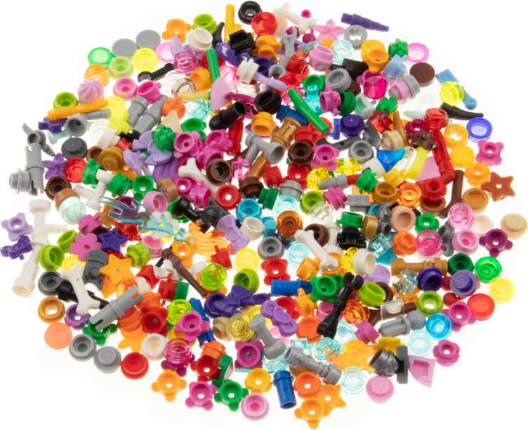 300 malých dielikov Lego 45g špeciálne kocky dievčatá Friends Lego náhodne zmiešané farby