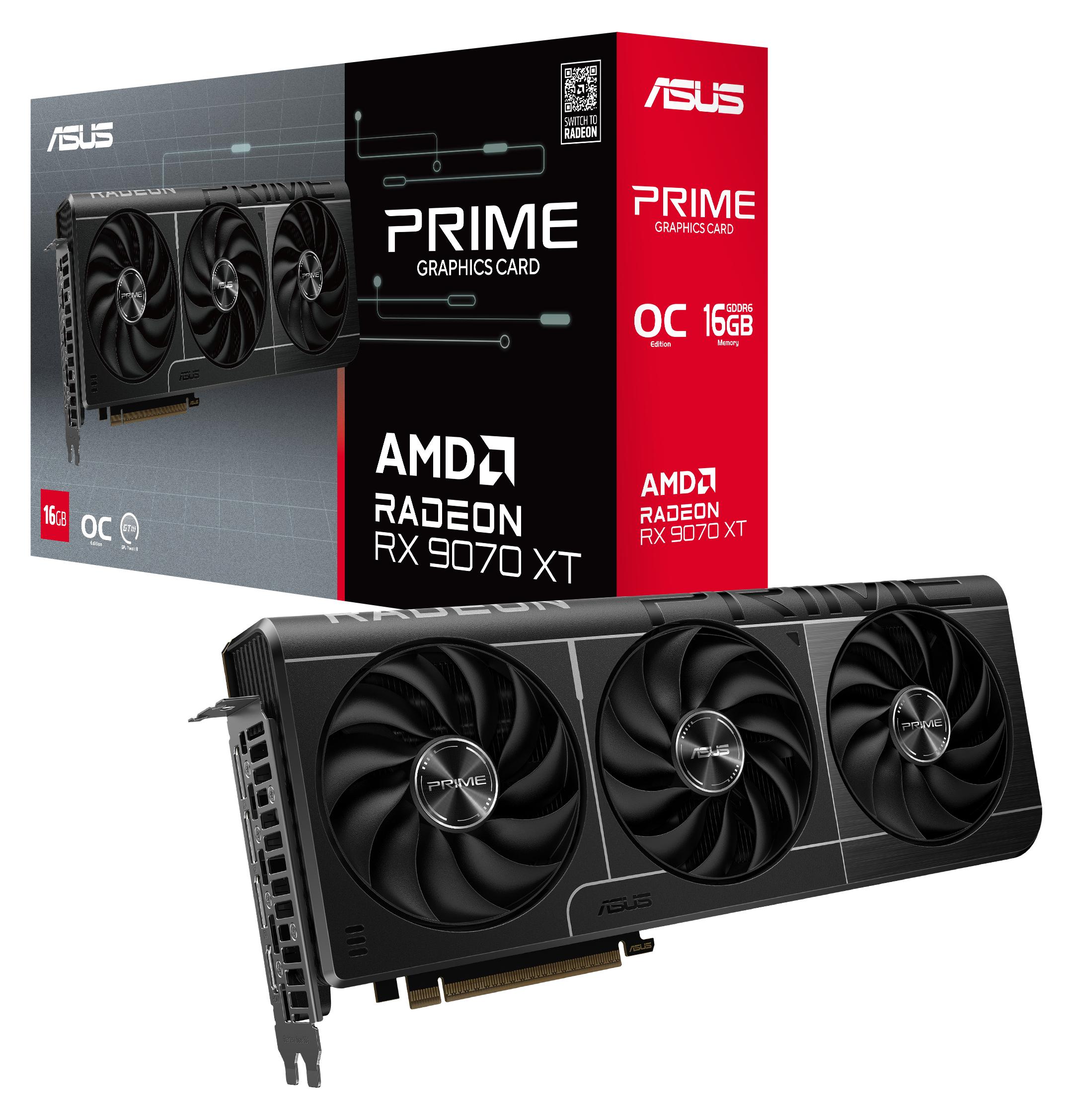 Asus Prime Radeon RX 9070 XT OC Edition 16GB GDDR6 90YV0L71-M0NA00