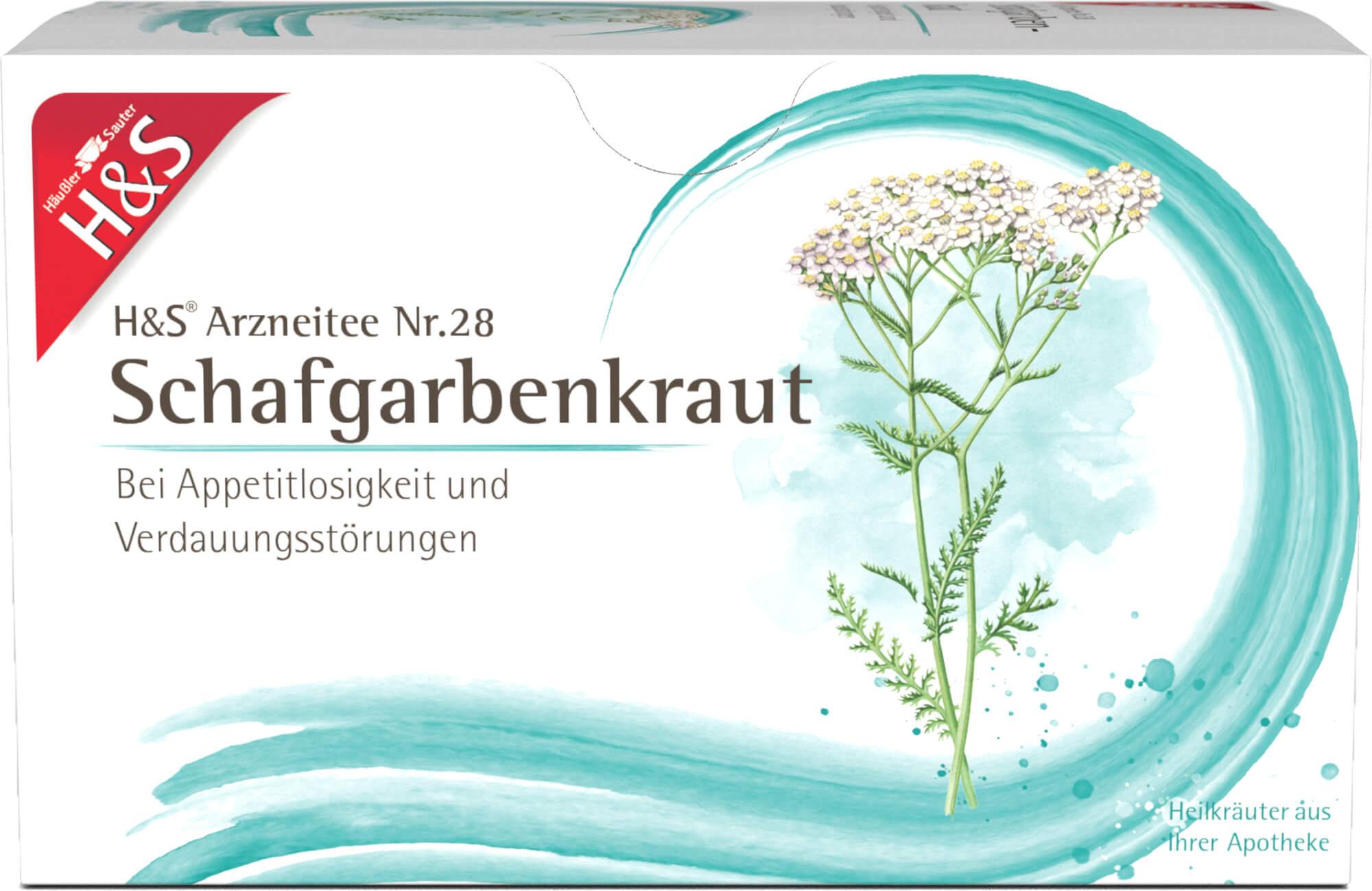 H&S Tee-Gesellschaft mbH & Co. KG H&S Arzneitee Nr.28 Schafgarbenkraut bei Appetitlosigkeit und Verdauungsstörungen, 20 St. Filterbeutel 02286070
