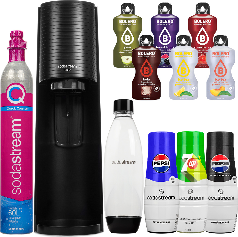 Sodastream Sparkler Terra Black Sada kaziet na sirup do 1 litrovej fľaše