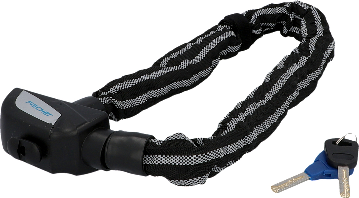 Fischer Fahrrad FISCHER Kettenschloss Reflex - Länge 80 cm, Ø 8 mm