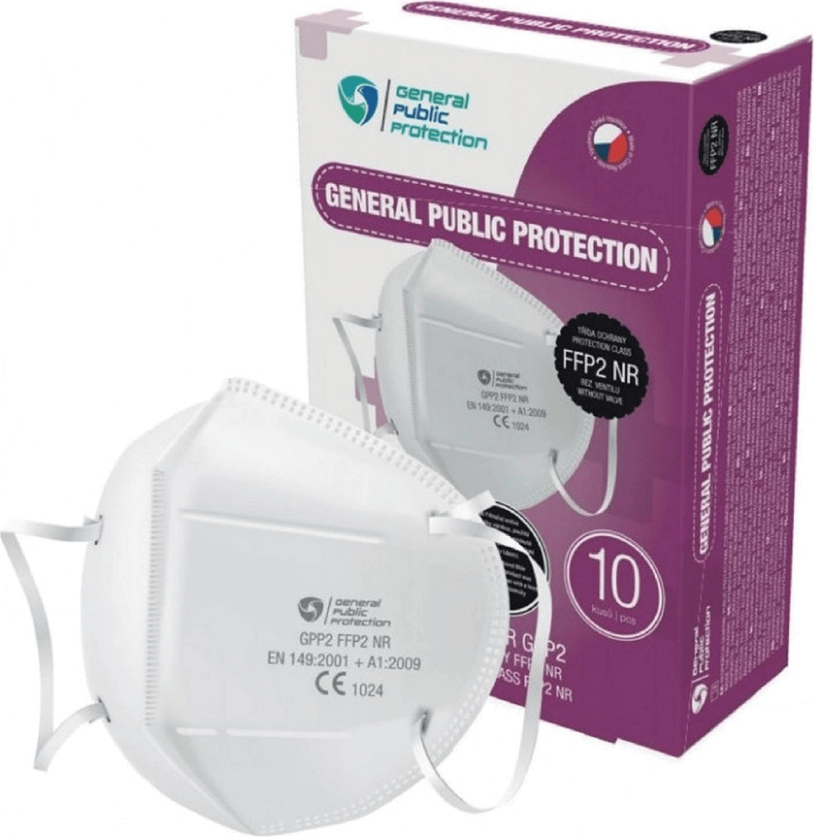 Respirátor FFP2 biely - výrobca CZ - 10ks