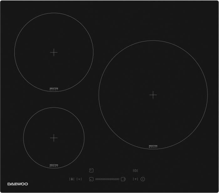 Indukčná varná doska - DAEWOO - 3 horáky - 60 cm - čierna