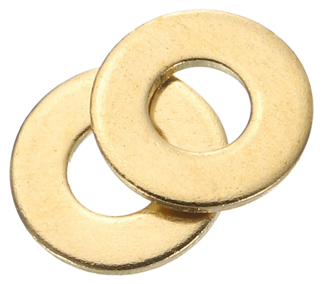 Markenlos Set mit 240 Ringen, Sortiment an Messingringen M2,5 x 6 mm x 0,5 mm, flache Sicherungsringe, Dichtungsringe, Metallringe