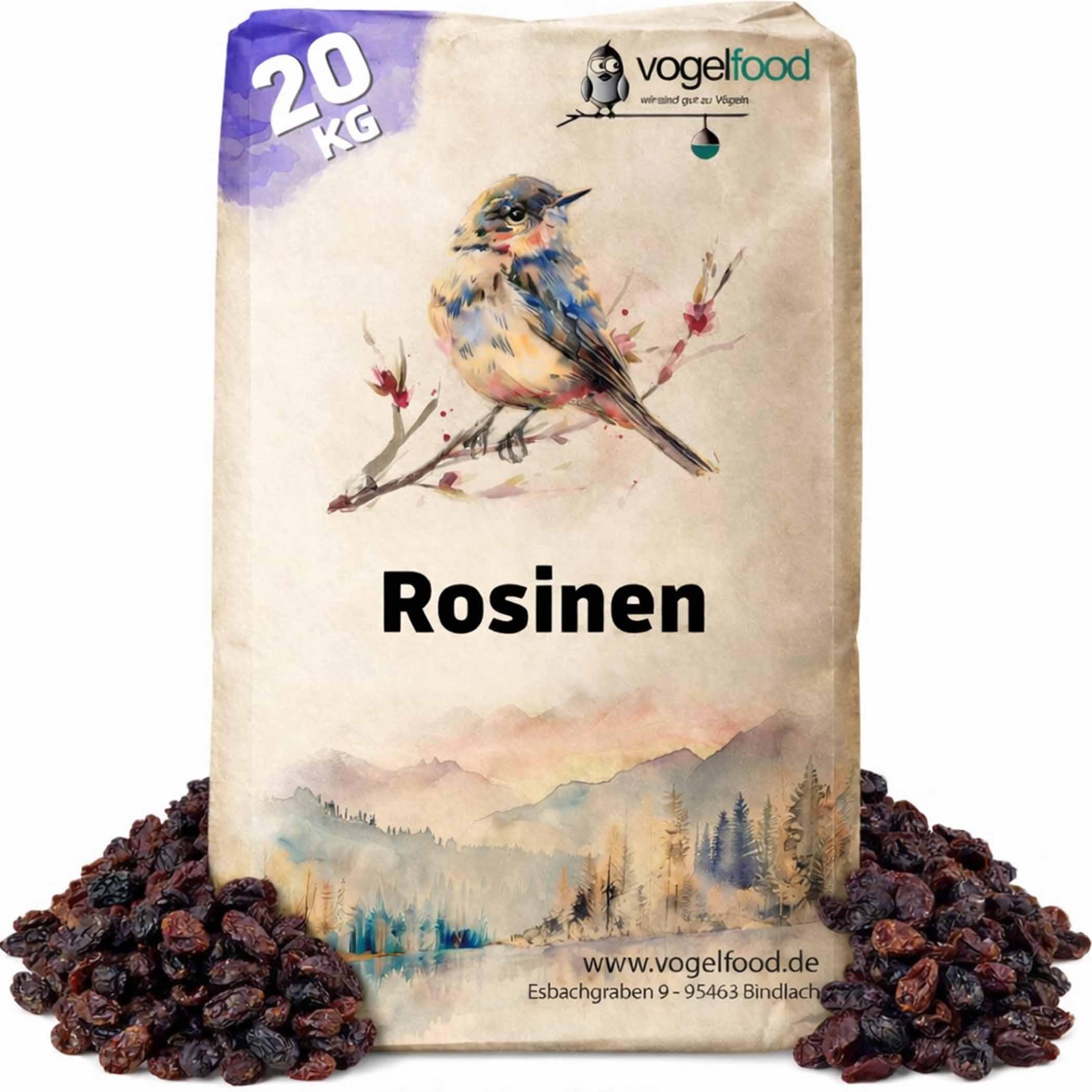 Samore GmbH 20 kg Rosinen Futterrosinen Vogelfutter