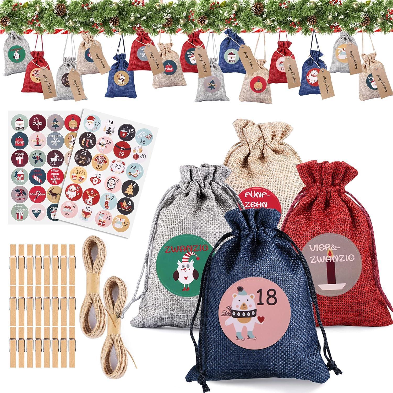 DazSpirit 24 adventný kalendár DIY nálepky deti ženy muži