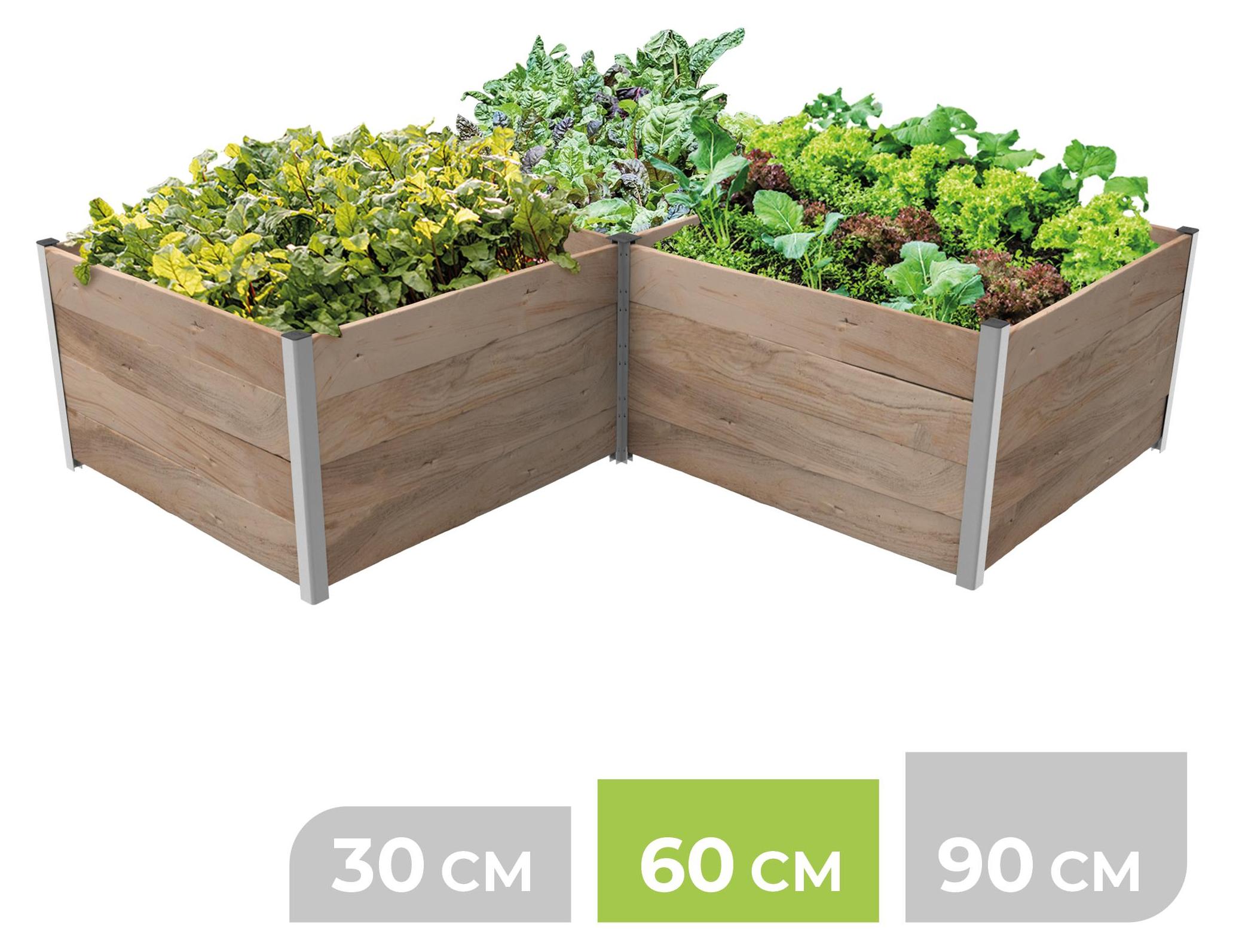 BioGreen 3m² Hochbeet ErnteMAXX für Ecken erhältlich in 3 Höhen erhältlich