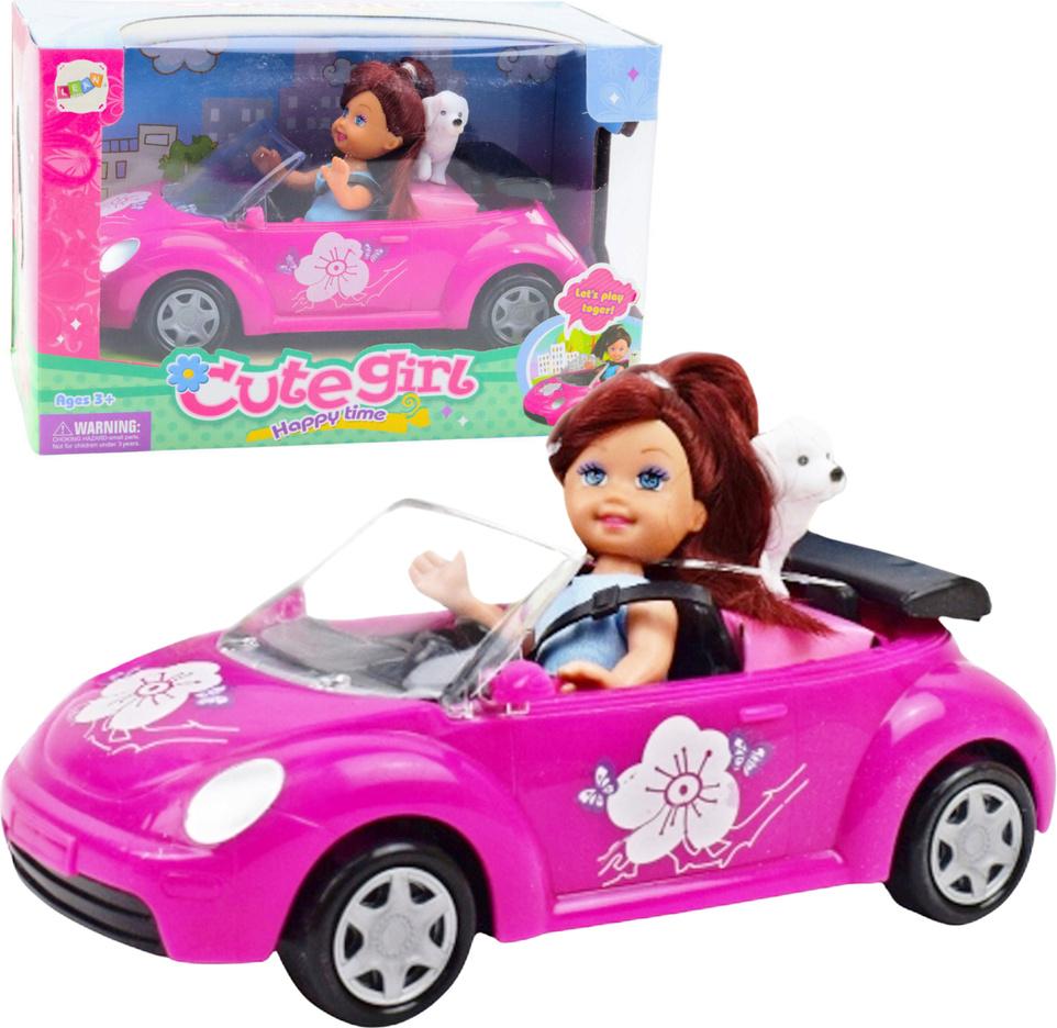 Lean Mini-Puppenwagen Cabrio Hundeset