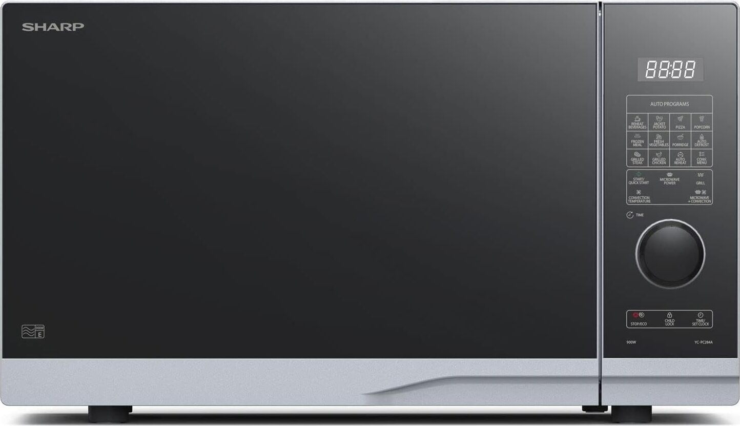 Sharp YC-PC284AE-S Mikrowelle & Grill 28L schwarz/silber