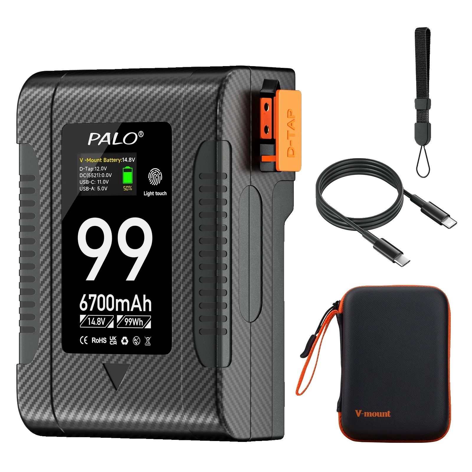Batéria P-V Mount, kapacita 6700 mAh, menovitý výkon 99Wh, batéria
