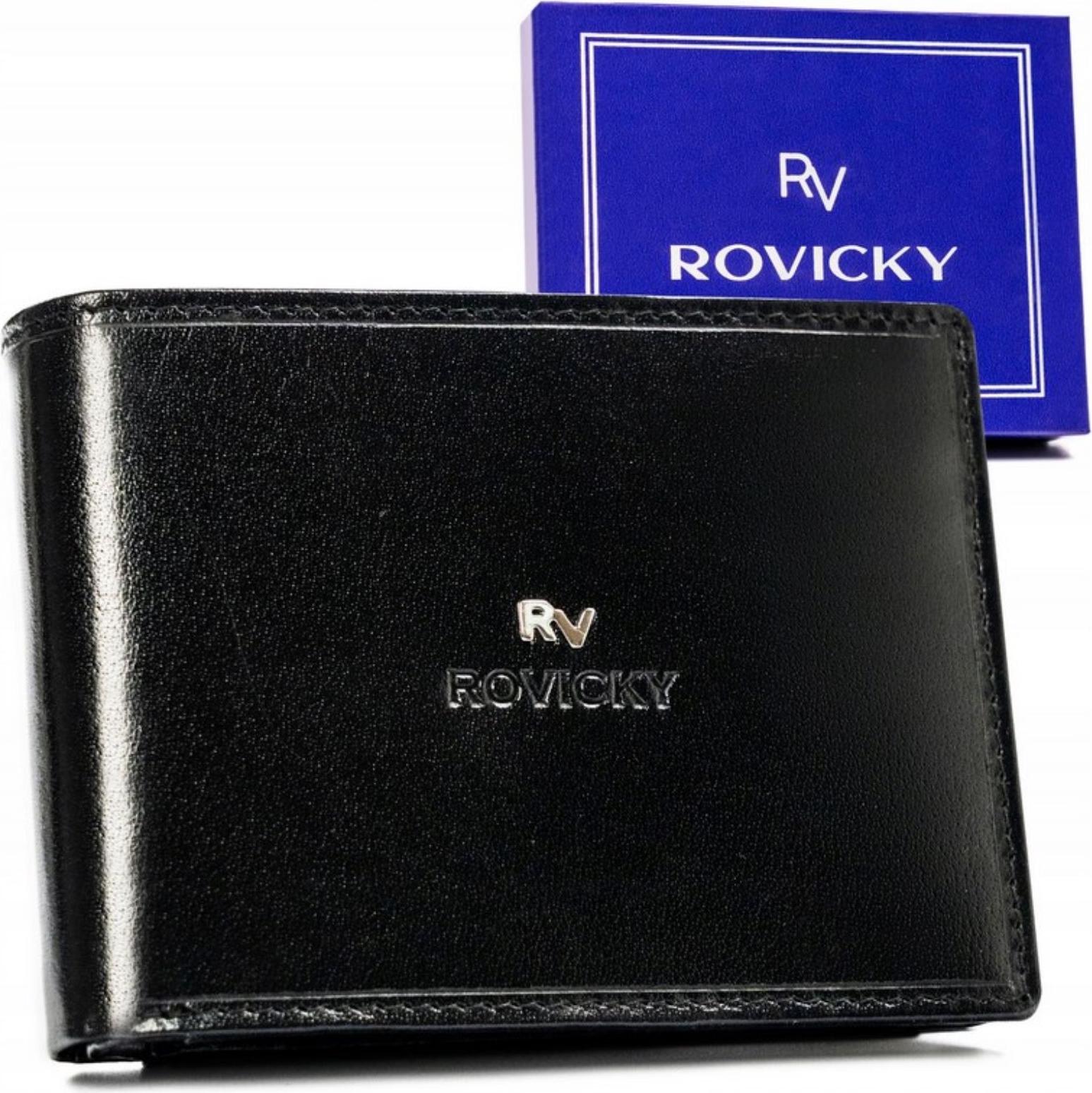 Rovicky Klassische Herren Leder Geldbörse RV7680286BCA
