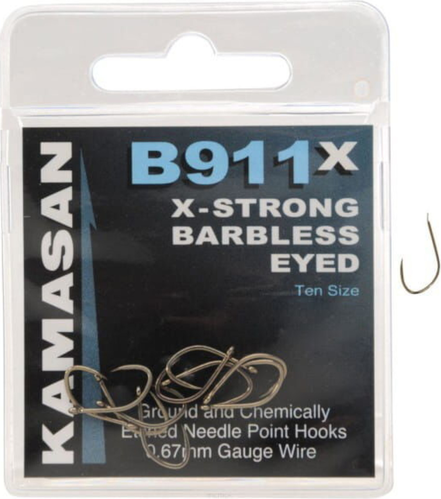Kamasan B911 X-Strong Eyed Barbless Haken - 8