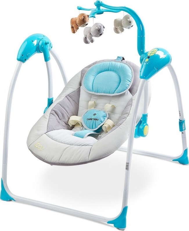 CARETERO LOOP Elektrische Babyschaukel von Geburt bis 12 kg - Blau