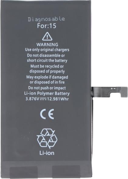 ECO Akku für App iPhone 15, diagnostizierbar ersetzt A3018, 1/CP5/46/87 31484