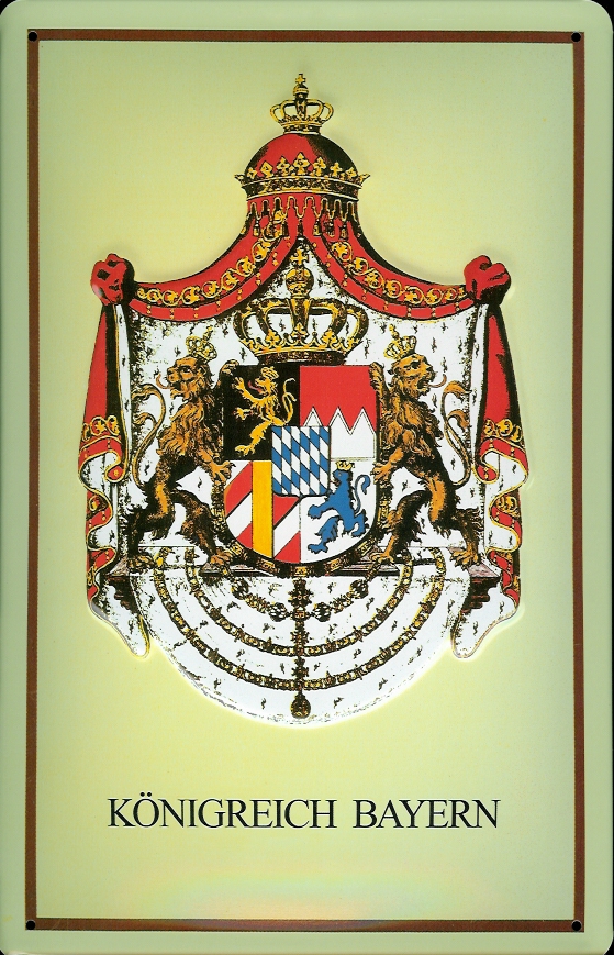 Blechschild Nostalgieschild Königreich Bayern