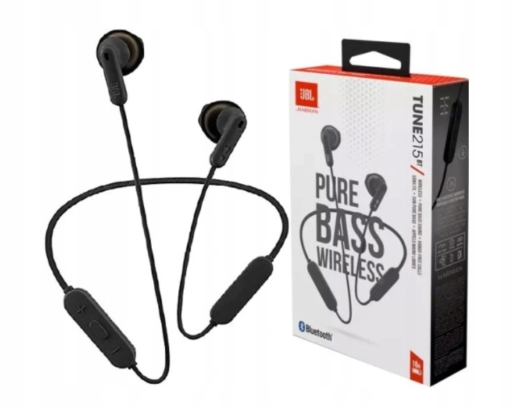 Čierne Bezdrôtové Slúchadlá Jbl Tune 215 Bt-16H Pure Bass Do Uší